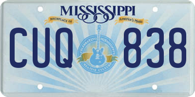 MS license plate CUQ838