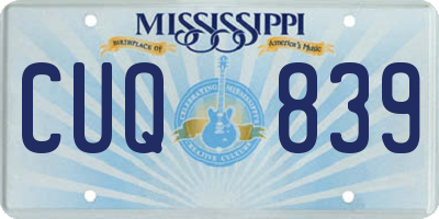 MS license plate CUQ839