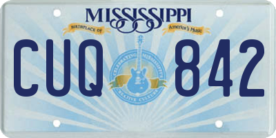 MS license plate CUQ842