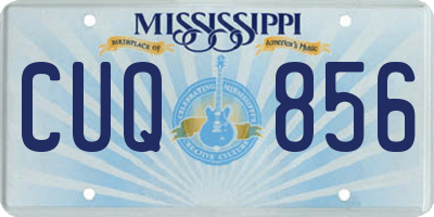 MS license plate CUQ856