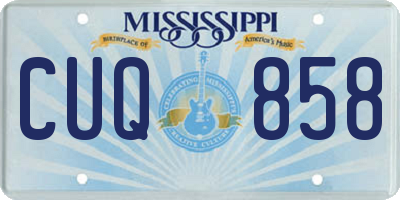 MS license plate CUQ858