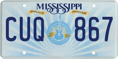 MS license plate CUQ867