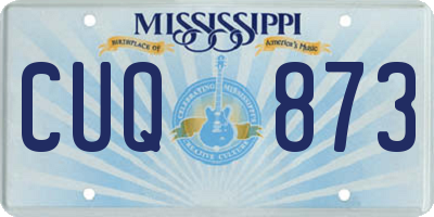 MS license plate CUQ873