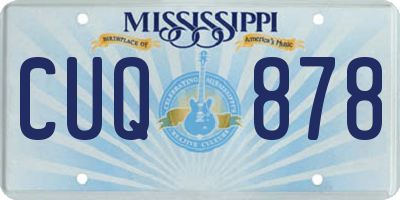 MS license plate CUQ878