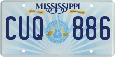 MS license plate CUQ886