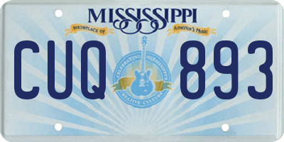 MS license plate CUQ893