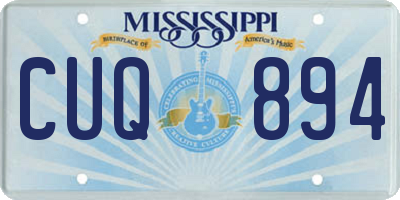 MS license plate CUQ894