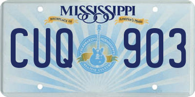 MS license plate CUQ903
