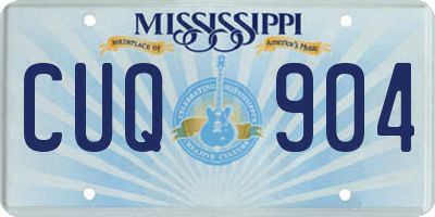 MS license plate CUQ904