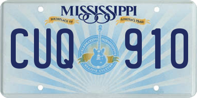 MS license plate CUQ910