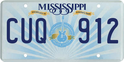 MS license plate CUQ912