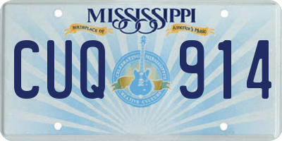 MS license plate CUQ914
