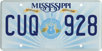 MS license plate CUQ928