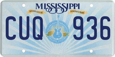 MS license plate CUQ936