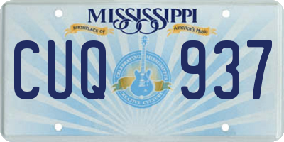 MS license plate CUQ937