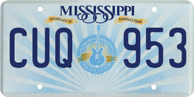 MS license plate CUQ953
