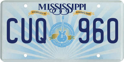 MS license plate CUQ960