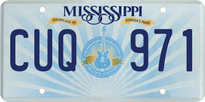 MS license plate CUQ971