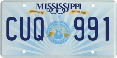 MS license plate CUQ991