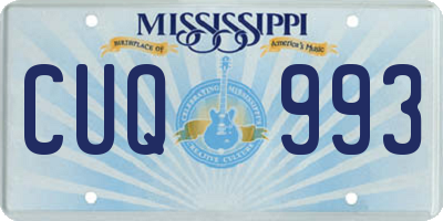 MS license plate CUQ993