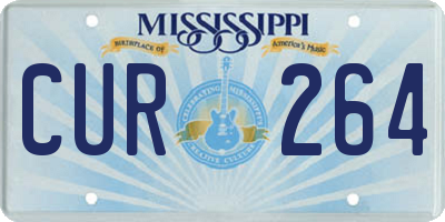 MS license plate CUR264