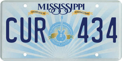 MS license plate CUR434