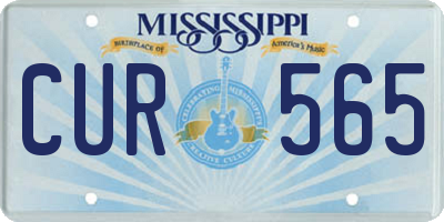 MS license plate CUR565