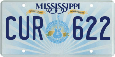 MS license plate CUR622