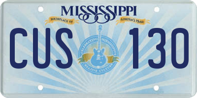 MS license plate CUS130