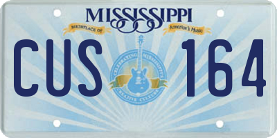 MS license plate CUS164