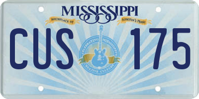 MS license plate CUS175