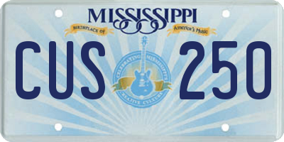 MS license plate CUS250