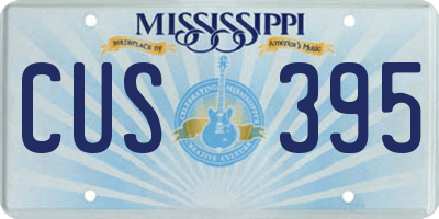 MS license plate CUS395