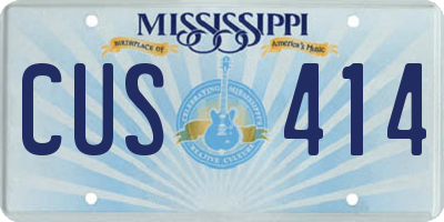 MS license plate CUS414