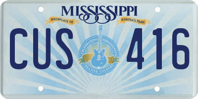 MS license plate CUS416
