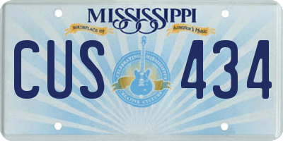 MS license plate CUS434