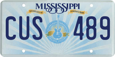 MS license plate CUS489
