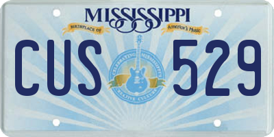MS license plate CUS529