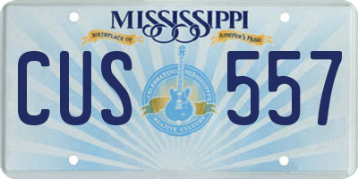 MS license plate CUS557