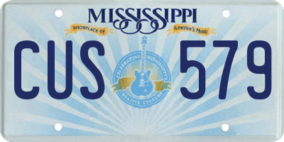 MS license plate CUS579