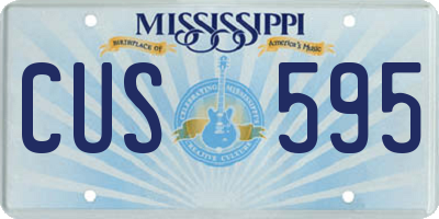MS license plate CUS595