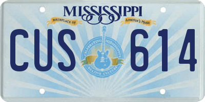 MS license plate CUS614