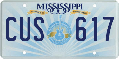 MS license plate CUS617
