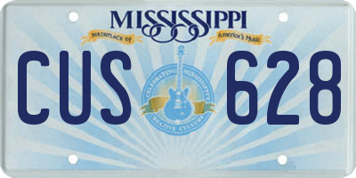 MS license plate CUS628