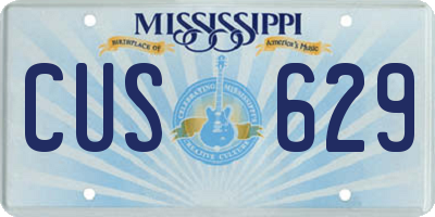 MS license plate CUS629
