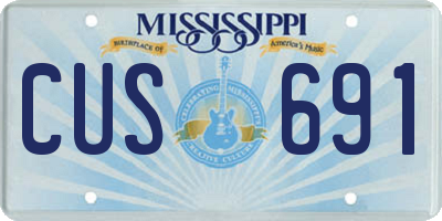 MS license plate CUS691