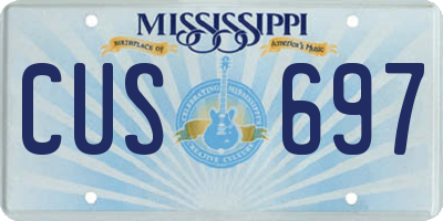 MS license plate CUS697