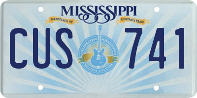 MS license plate CUS741