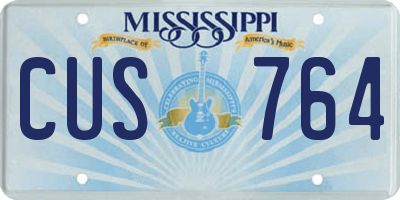 MS license plate CUS764