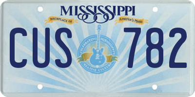 MS license plate CUS782